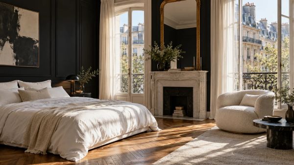 Top idées pour un aménagement chic en noir et blanc de chambre