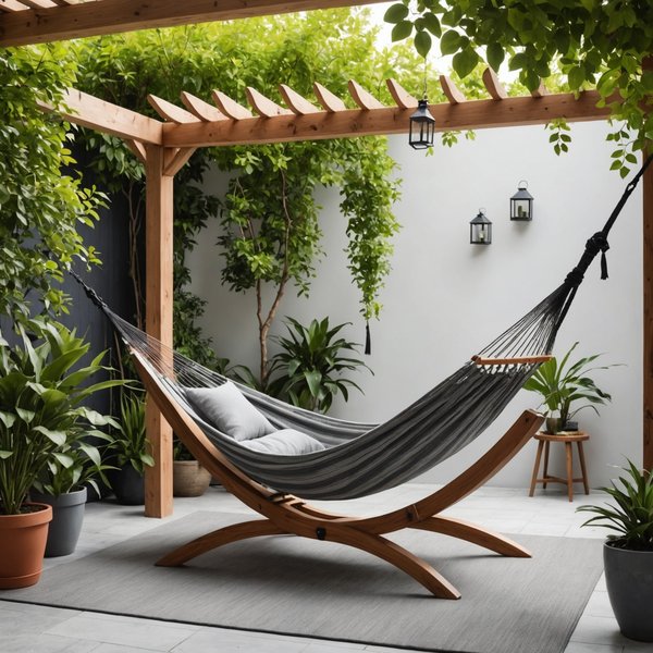 Comment concevoir un espace de détente avec hamac dans une petite cour ?