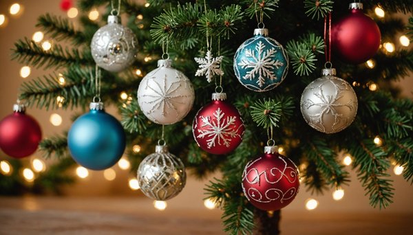 Boules de noël variées pour un sapin enchanteur